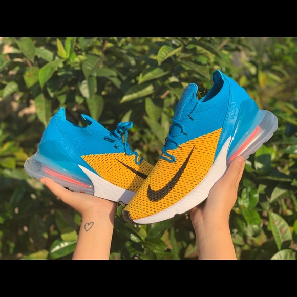 air max 270 flyknit laser orange blue orbit